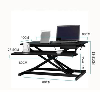 China (Size)Adjustable Ready In Running Ergonomic Workstation Online Hot Selling Desk Standing Converters Lift Stand Up Desk Converters Wholesale for sale