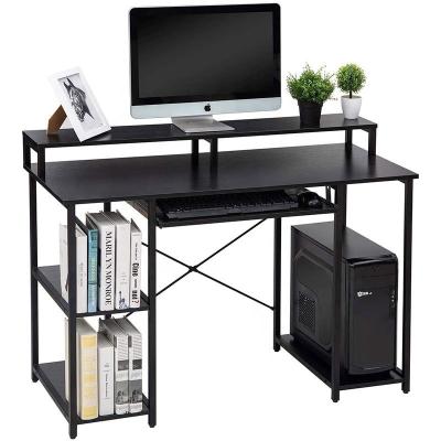 China Factory Convertible OEM Studying Writing Table Computer Desk With Monitor Stand Storage Shelves Keyboard Tray For Home Office for sale