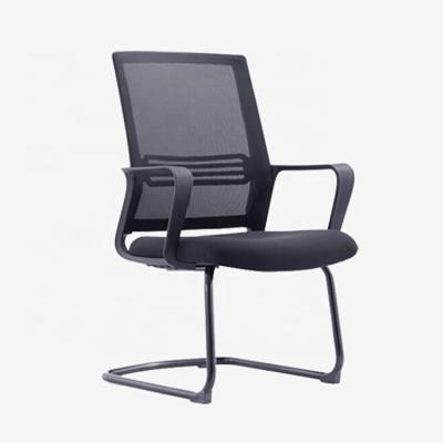 China (Size) Adjustable Modern Cheap Black Mesh Office Visitor Chair Training Meeting Chair for sale