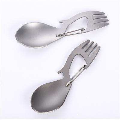 China Stainless Steel Outdoor Multifunctional Cutlery Camping Tableware for sale