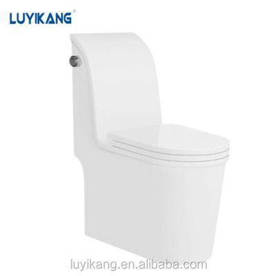 China Indian Vitreous Porcelain Lavatory Double-flush L866 Siphonic One Piece Toilet for sale