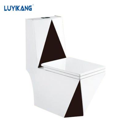 China L2058 Double-flow Black Price High Quality Portable Cheap Price Toilet Indoor One Piece Toilet Colored Toilet for sale