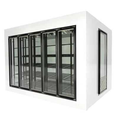 China Single-temperature Supermarket Walk-in Cooler_freezer With Shelves for sale