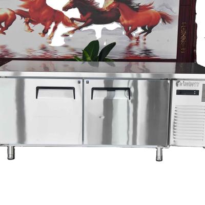 China Single-temperature Stainless Steel Freezer Cabinet Commercial Restaurant Kitchen Refrigeration Cool-keeping Worktable for sale