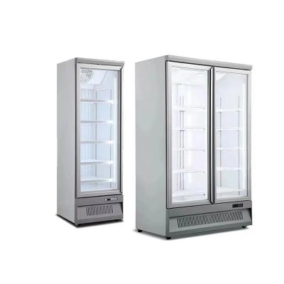 China Commercial Glass Door Sliding Door Machine Single-temperature Supermarket Beverage Refrigerator Glass Refrigerated Display Cabinet for sale