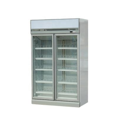 China Single-temperature Supermarket Commercial Glass Door Vertical Refrigerated Display Beverage, Fruit And Flower Showcase Cabinet for sale