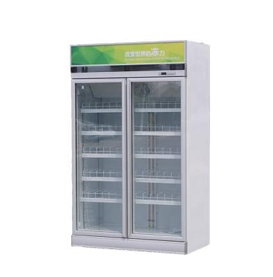 China Single-Temperature Freezer Display Cabinet Fresh Keeping Beverage Refrigerated Supermarket Upright Fridge Freezer for sale