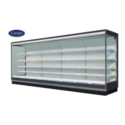 China European Single-Temperature Style Slot Air Curtain Refrigerator for Displaying Refrigerated Fruit Drinks in Large Supermarkets for sale