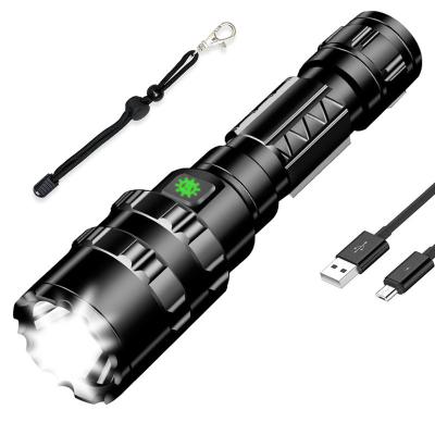 China Wholesale Price L2 Long Range Portable/Rechargeable Tactical Strong Light Flashlight, 2000 Lumen Super Bright Torches Light Up Waterproof Rechargeable for sale