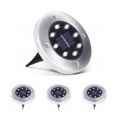 China Outdoor Solar Garden IP65 LED Ground Lights Waterproof For Lawn Pathway Garden for sale