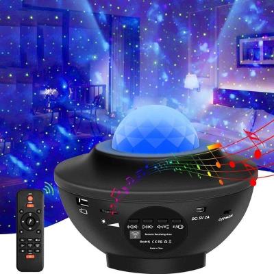 China New-designed drop shipping multicolor modern with remote control and musical starry night light speaker projector led lamp for sale