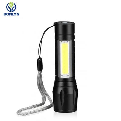 China Zoomable Led Bestselling COB LED Mini Flashlight Waterproof High Lumen Zoom Light Rechargeable Long Distance Super Pocket Flashlight for sale