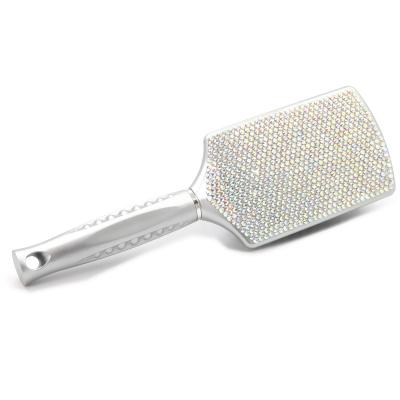 China Professional Salon Private Label Good Quality Rhinestone Crystal Massage Hair Comb Brushes Wig Brush Styling Tools for sale