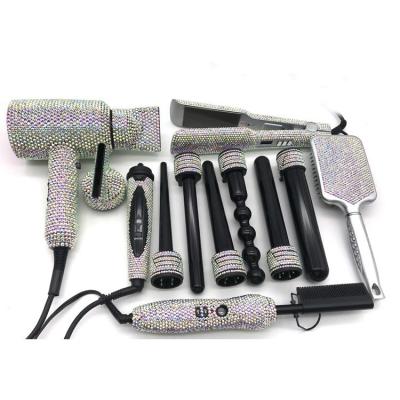 China Outdoor Hair Dryer and Luxury Hair Curling Iron 5 Piece Bling Wavy Hair Curler Styling Tool Kit for sale