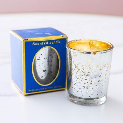 China Nordic Scented Smokeless Candle Manufacturers Spot Romantic Starry Glass LOGO Cup Candles Without Brand Wholesale for sale