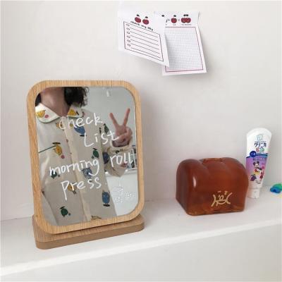 China Dropship Korea CIA Makeup Mirror Nordic Hanging Wooden Pendulum Props Student Dormitory Portable Desk Adjustable Mirror for sale