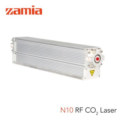 China Garment Shops Zamia 9.3um 10.6um 5W 10W Metal RF CO2 Laser Tube For High Speed ​​Laser Engraving for sale