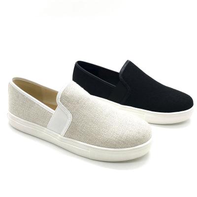 China Sweat-absorbent Women's Loafer Top Comfortable Canvas Shoes Fashion Women Flat Slip On Casual Loafer for sale