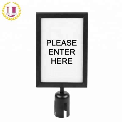 China Retractable iron metal stand with sign holder frame for sale