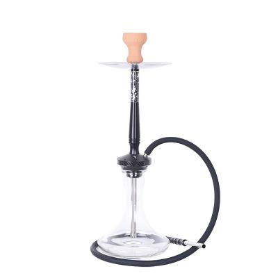 中国 Premium Quality Carbon Fiber Single Tube Large Transparent Round Bottom Black Shisha Hookah 販売のため