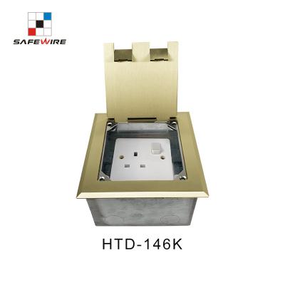 China HTD-146KP-86 residential/general purpose open cover above 90 degree cabinet socket/box floor socket/floor connector for sale