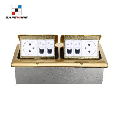 China Residential 8 Way / All Purpose Pop Up Floor Box Outlet 4 Strip Socket Remonte La Socket for sale