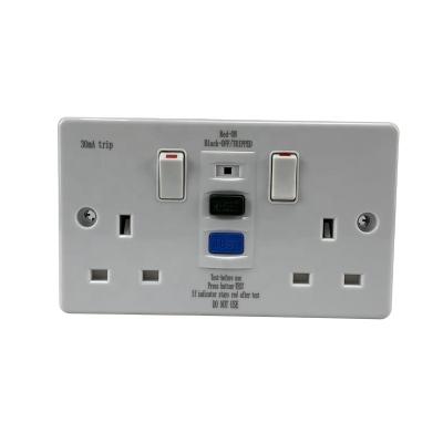 China RCD0230SPW Residential / General Purpose Plastic Twin RCD Socket, Switched for sale