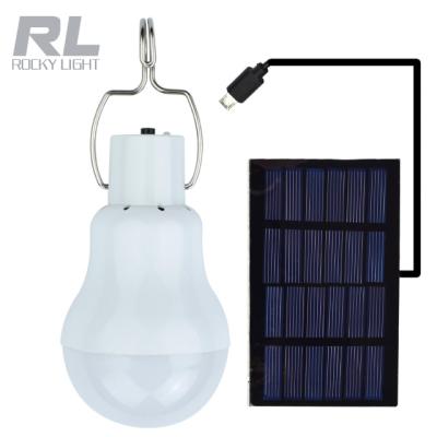 China Residential Solar Panel 1.5w 5v USB Cable Solar Backup LED Light Bulb for sale