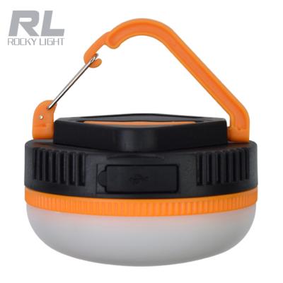 China Decoration USB Charging Battery Supply Orange Round Mini Portable Led Camping Light Lantern for sale