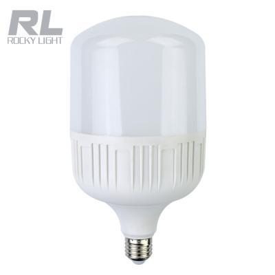 China Residential high quality 50 watt flat head AC185-265V high power led T shape plastic light bulb with cheap price for sale