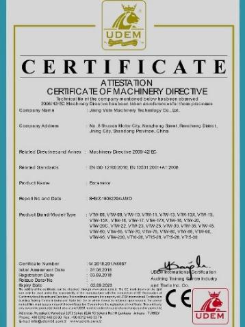 CE - Jining VOTE Machinery Technology Co., Ltd.