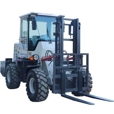 China Hotels Hot-selling cross-country forklift to lift 3-6 meters high on outdoor muddy road and construction site for sale