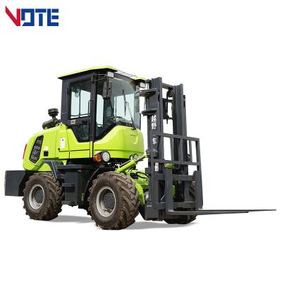 China Factory Hot 4x4 Drive Hydraulic Forklift Off Road Four Wheel Drive All Terrain Forklift Warehouse Applicable Handling for sale