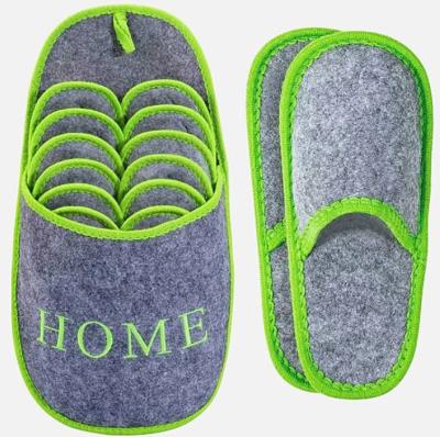 China hot sale home guest felt slipper set with pair slipper 26cm~29.5cm long) for sale