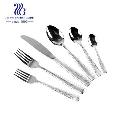 China Sustainable Mirror Polish Stainless Steel Cutlery Set With Laser Beauty for sale