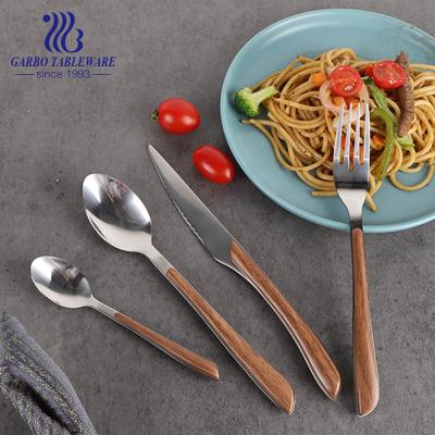 China Sustainable 24PCS Stainless Steel Cutlery Set With Various Colored Plastic Handle for sale