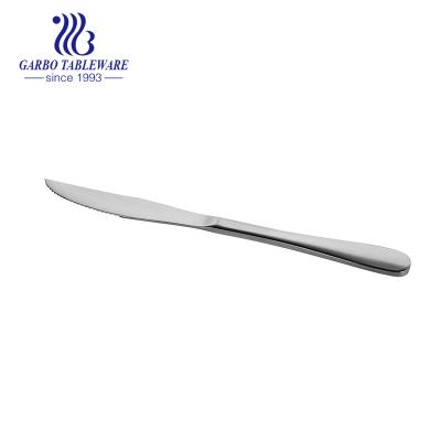 China Sustainable Dinnerware Cutlery Mirror Polish 410 Stainless Steel Dinner Steak Knife for sale