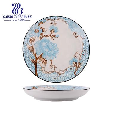 China Sustainable Chinese Factory Built Under Ceramic Glazed Decal And Porcelain Plate Ceramic Plate for sale