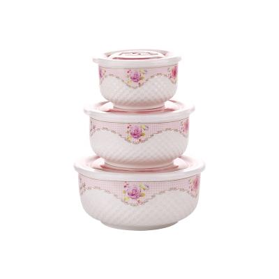 China Vivid Different Size Bowl Set Ceramic Food Container For Food Storage for sale