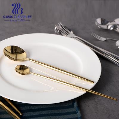 China Dishwasher Safe Quality 304 Table Stainless Steel Dinner Soup Spoon Sustainably With Long Handle for sale