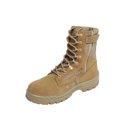 China High Toe Military Boots Brown Tan Coyote Toe Waterproof Safety Army Boots Desert Injection Rubber PU Steel Leather Outsole for sale