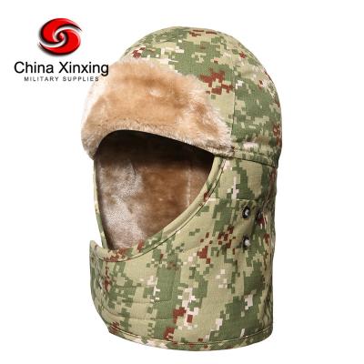 China JOINT Army Hat XinXing Digital Camouflage Polyester Fleece Lining Winter Military Hat for sale