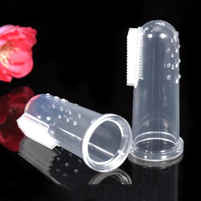 China Sustainable Custom Super Soft Pet Finger Silica Gel Toothbrush Dog Cat Cleaning Teeth Care Tools Pet Supplies for sale