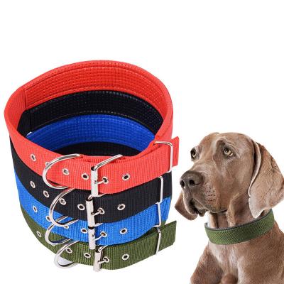 China Custom Viable Solid Color Small Dog Collar Dog Collar Adjustable Single Collar For Medium To Large Dog for sale