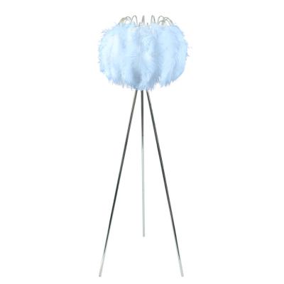 China EUROPEAN ZUN GUANG LED Light Floor Lamp Multiple Color Ostrich Feather Floor Lamp With Gold Metal Tripod Floor Light For Indoor for sale