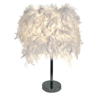 China Modern Nordic style Decorative High-grade Eye Table Lamp Feather Protective Desk Lamp for Living Room Bedroom for sale