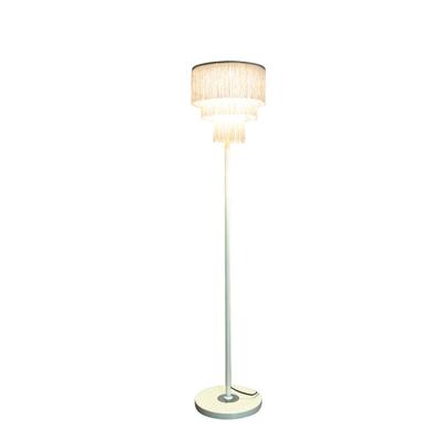 China Modern New Fashion Creative Modern Pole Three-Layer Tassel Straight Floor Lamp For Home Decoration for sale