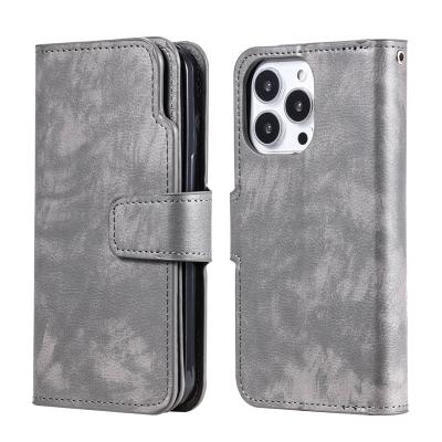 China Shockproof for iphone 14 13 12 11 pro max Business leather phone case PU Flip Stand Card Wallet Phone Cover For iphone x xr for sale