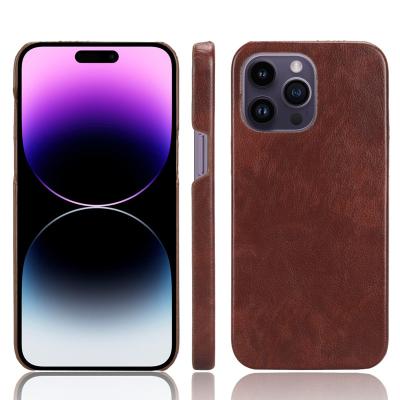 China Shockproof lychee pattern PU leather back case for iphone 1112 13 14 pro max hard pc Mobile Phone Case for iphone  678 plus XR samsung s23 for sale