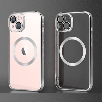 China Shockproof electroplated luxury tpu case for iphone 14 13 12 pro max wireless charging phone case with lens protector for iphone 11 78 plus for sale